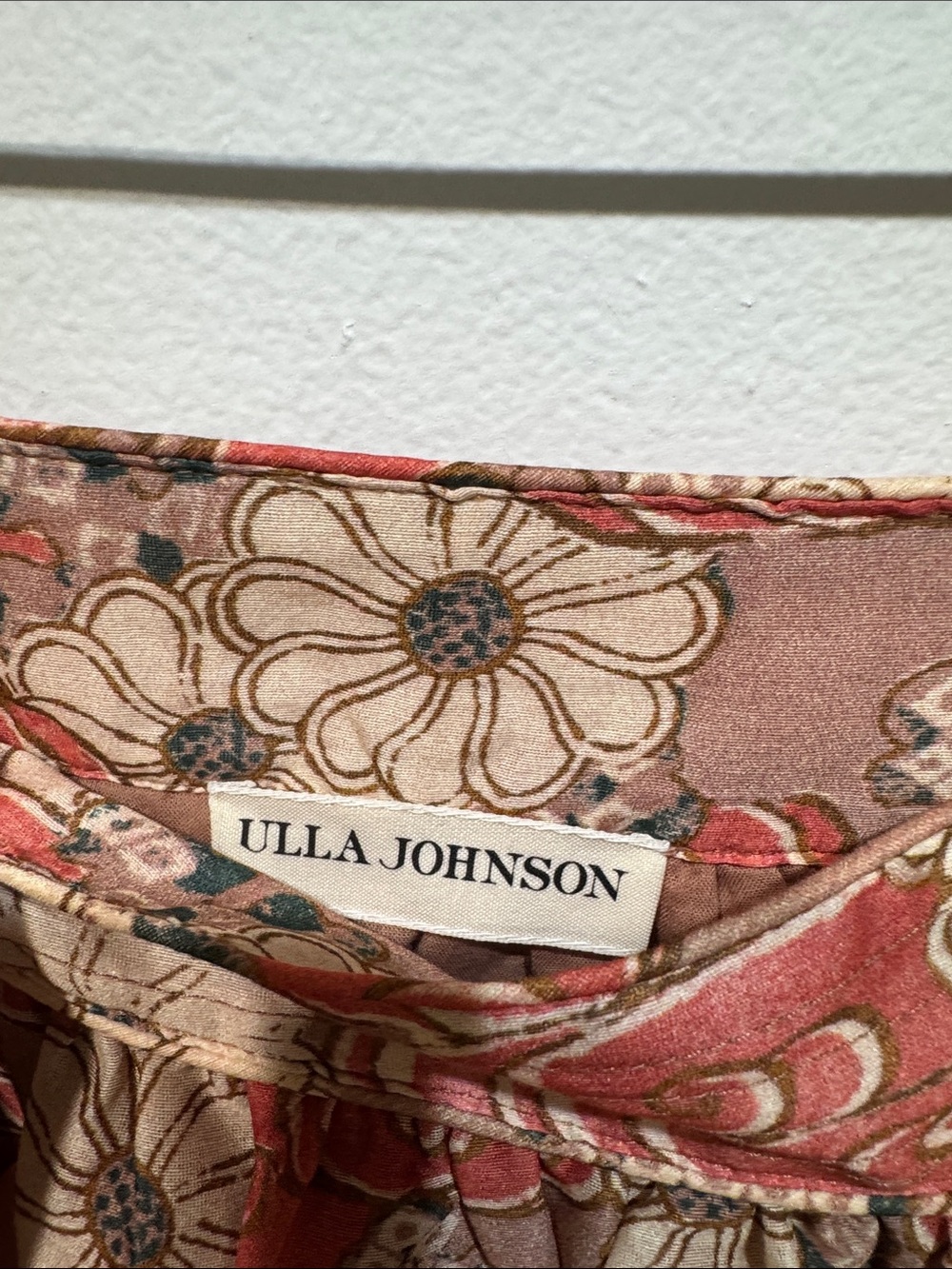 Ulla Johnson Coral and Cream Floral Tiered Maxi Skirt - Picture 3 of 6